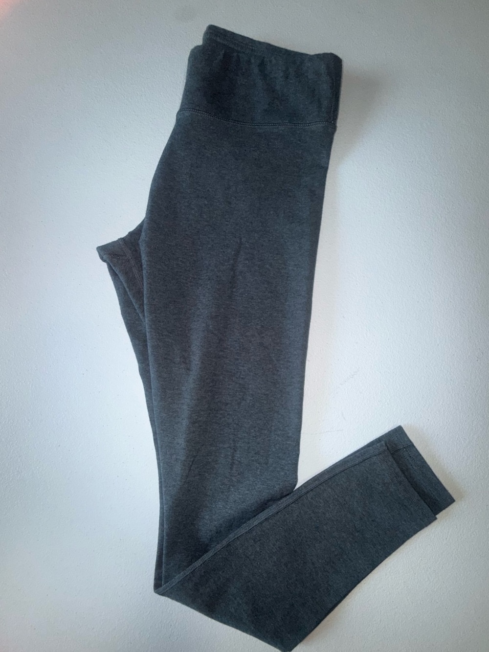 PACT NWOT Organic Cotton Leggings Small Heather Gray Full Length High Rise - Picture 2 of 8